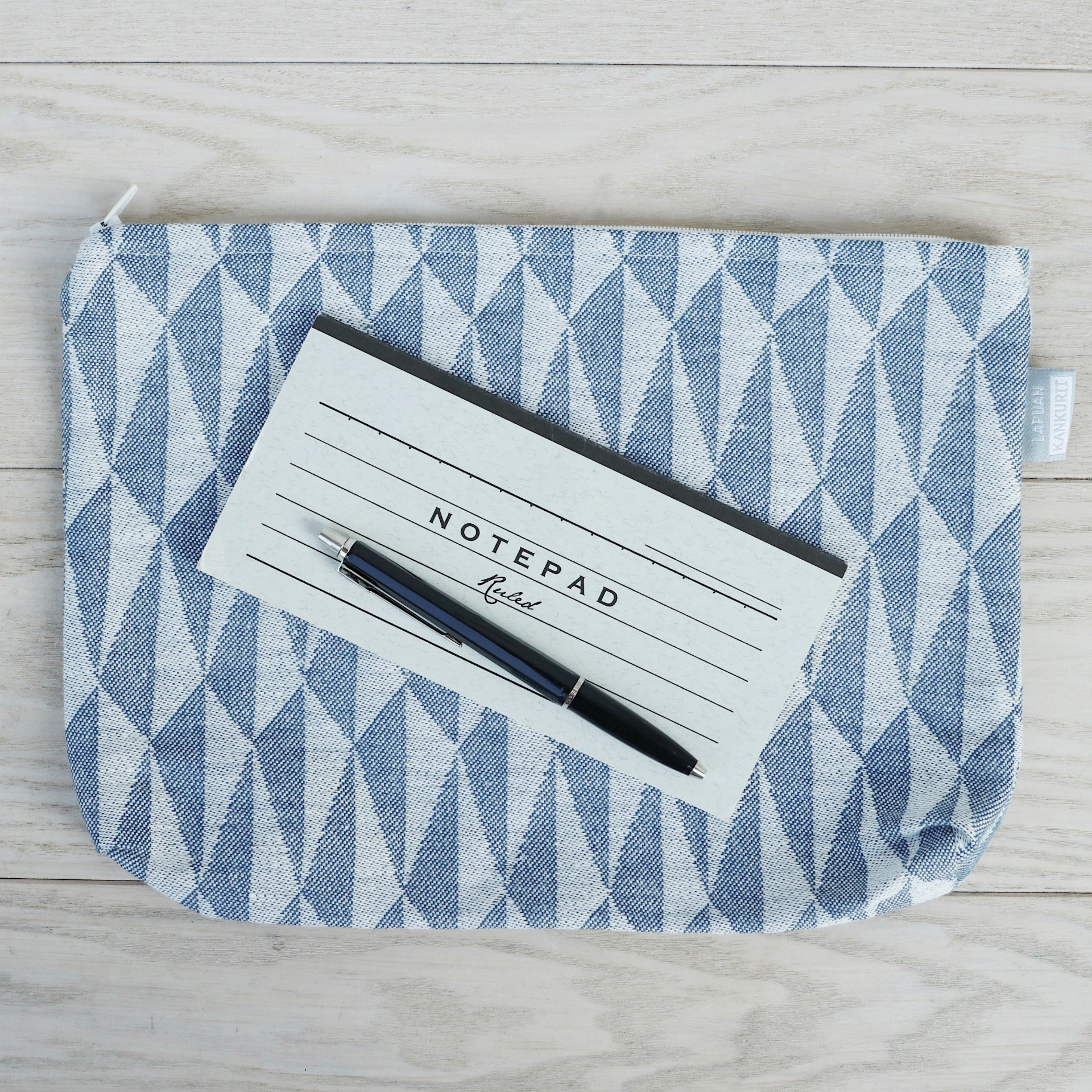 TRIANO pouch / white-blue ポーチ（LAPUAN KANKURIT ラプアンカンクリ）