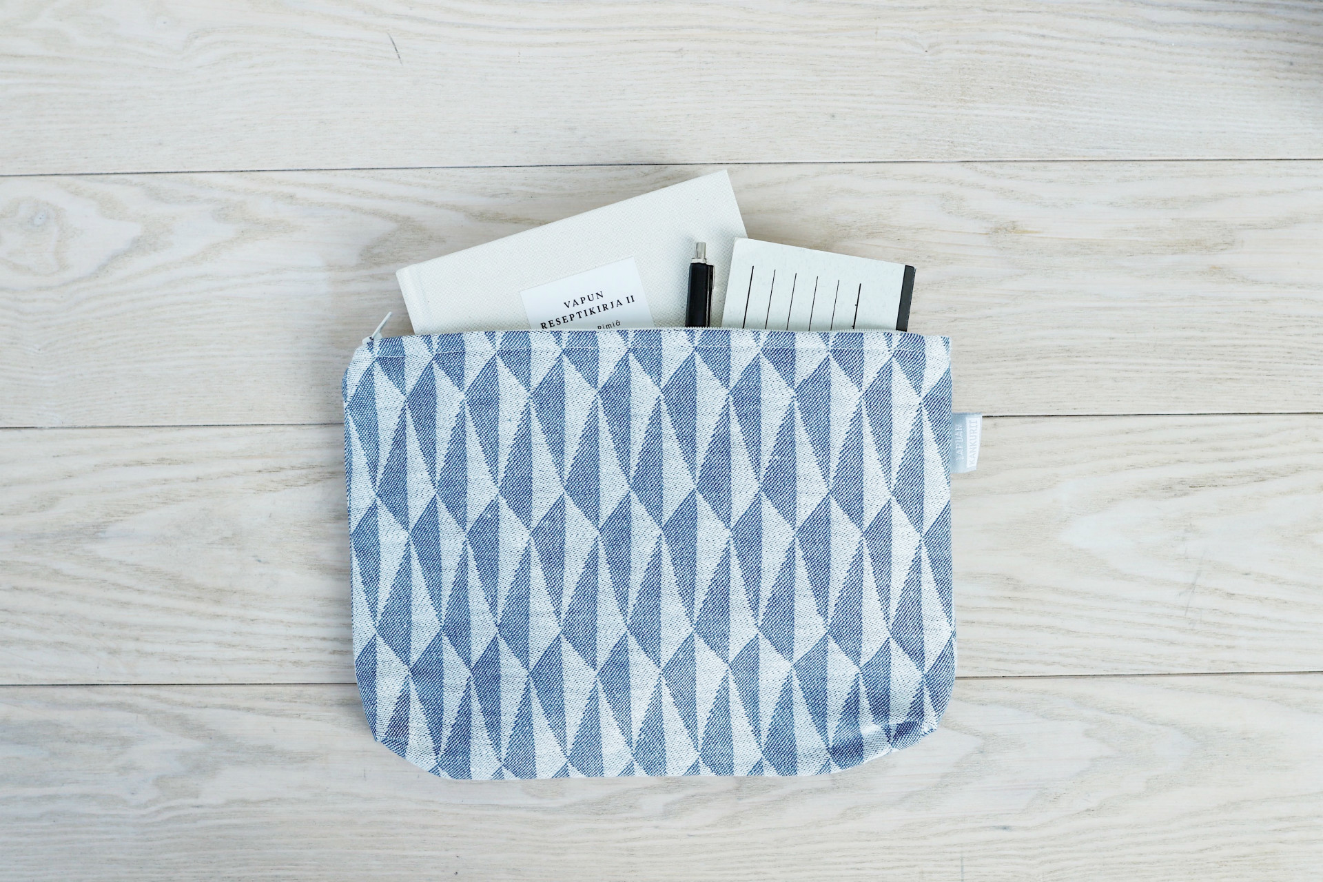 TRIANO pouch / white-blue ポーチ（LAPUAN KANKURIT ラプアンカンクリ）
