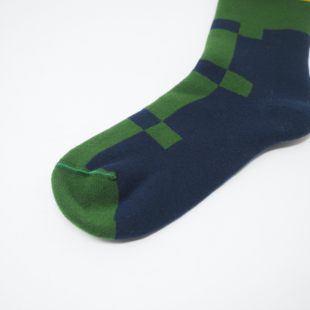 fluffy socks(もこもこソックス)LATTICE navy FEEL MY FOOT STEPS