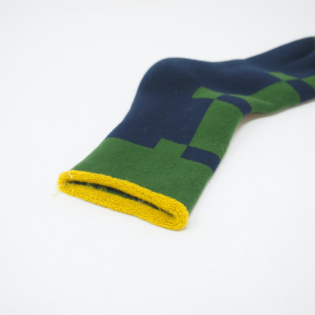 fluffy socks(もこもこソックス)LATTICE navy FEEL MY FOOT STEPS