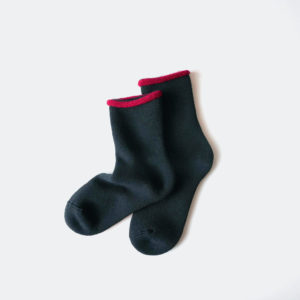 fluffy socks SIMPLE black FEEL MY FOOT STEPS もこもこソックス フィンランド製