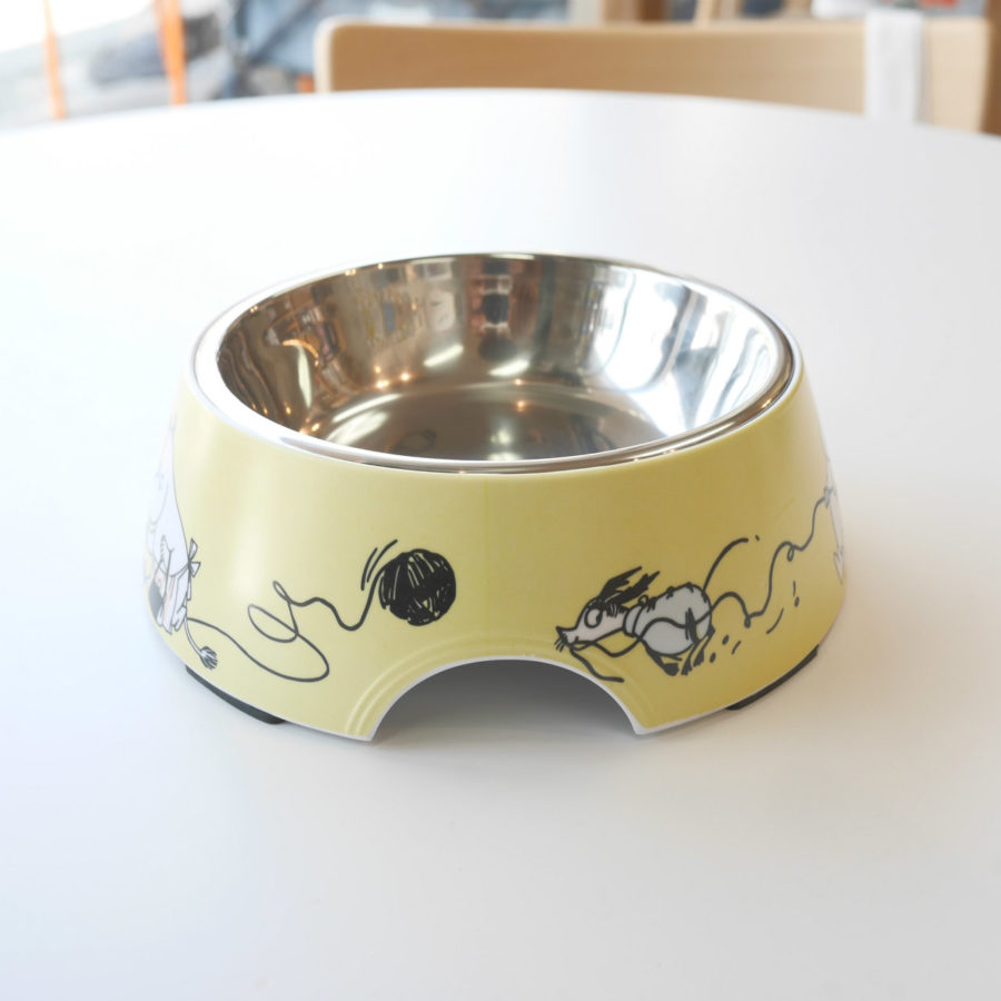 MOOMIN ムーミン ペットフードボウル Mイエロー muurla ムールラ