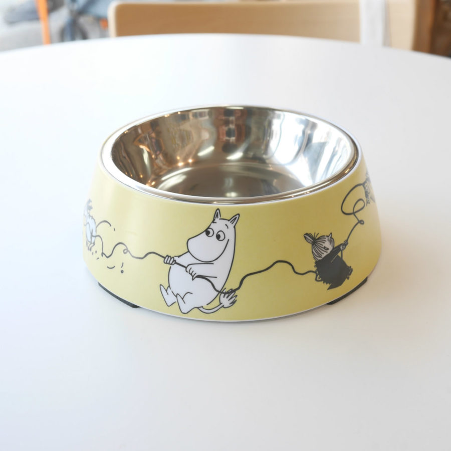 MOOMIN ムーミン ペットフードボウル Mイエロー muurla ムールラ