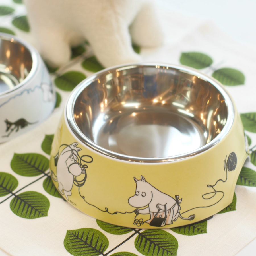 MOOMIN ムーミン ペットフードボウル Mイエロー muurla ムールラ