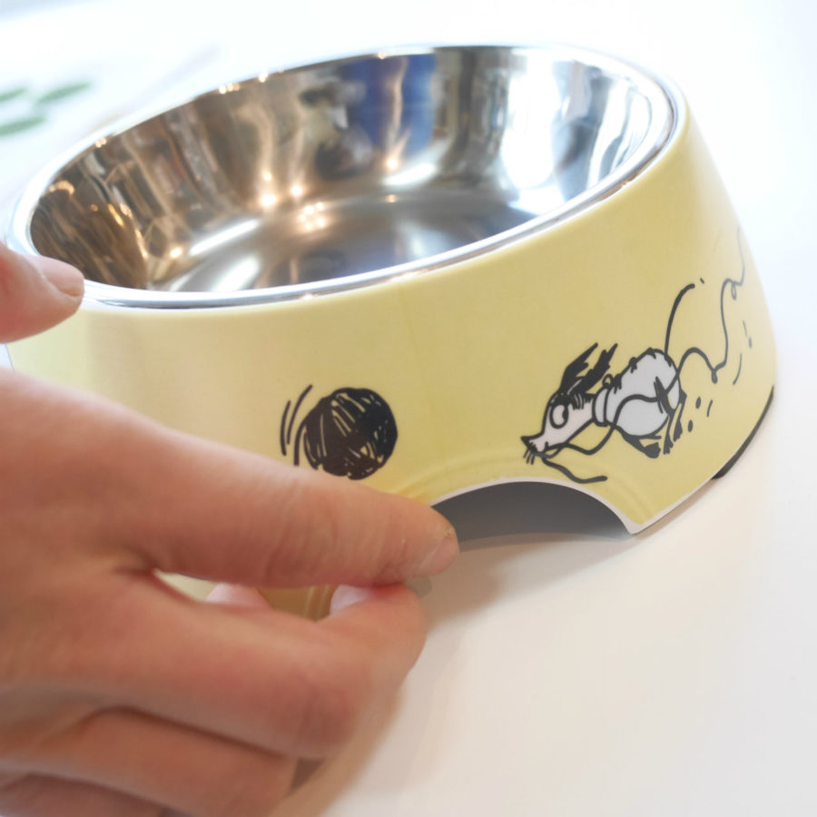 MOOMIN ムーミン ペットフードボウル Mイエロー muurla ムールラ
