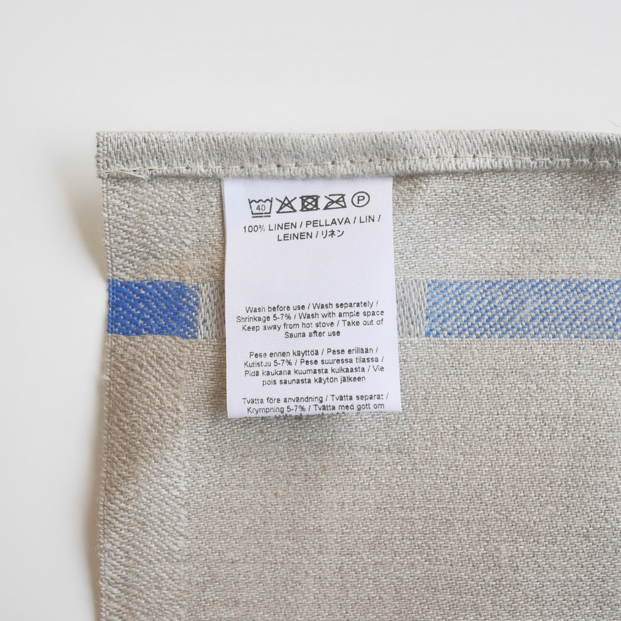 LINNEA placemat 48x32cm linen-blue（LAPUAN KANKURIT ラプアンカンクリ）