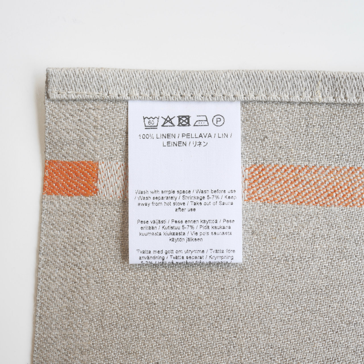 LINNEA placemat 48x32cm lnen-orange（LAPUAN KANKURIT ラプアンカンクリ）