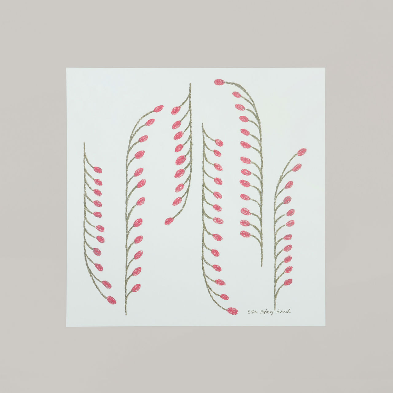 20×20cm 30×30cm アートポスター dream plants（ドリームプランツ）pink a good view