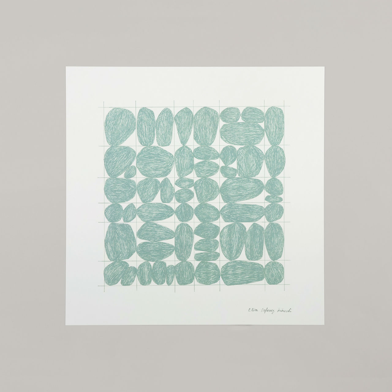 20×20cm 30×30cm stones grid(ストーンズグリッド)blue a good view