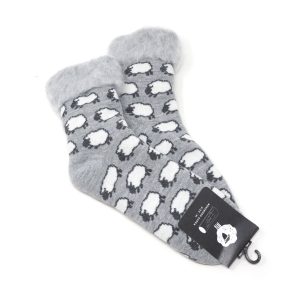 FROM F フィンランド製もこもこソックス lammas ひつじ light mel.grey