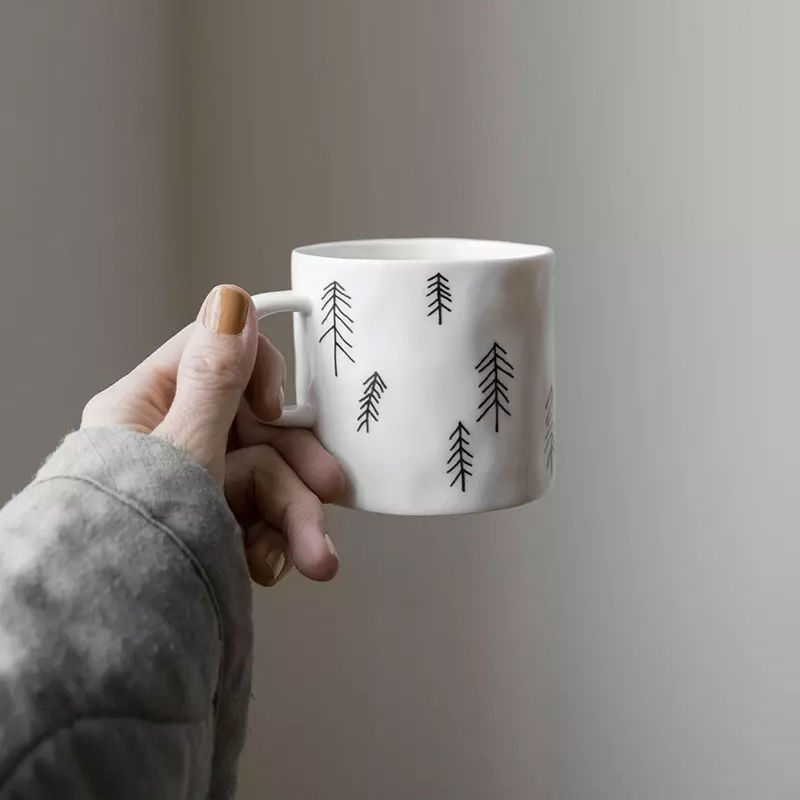 Fine Little Day カップ TALL CUP WITH EAR, WHITE
