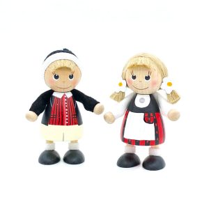 Skandinavisk Hemslojd 木製人形 フィンランド（ペア）