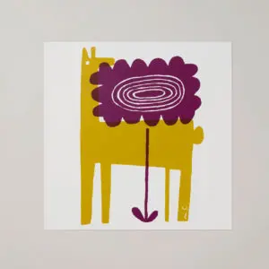 20×20cm 30×30cm HIMAWARI PONY（ヒマワリポニー）mustard  アート ポスター a good view