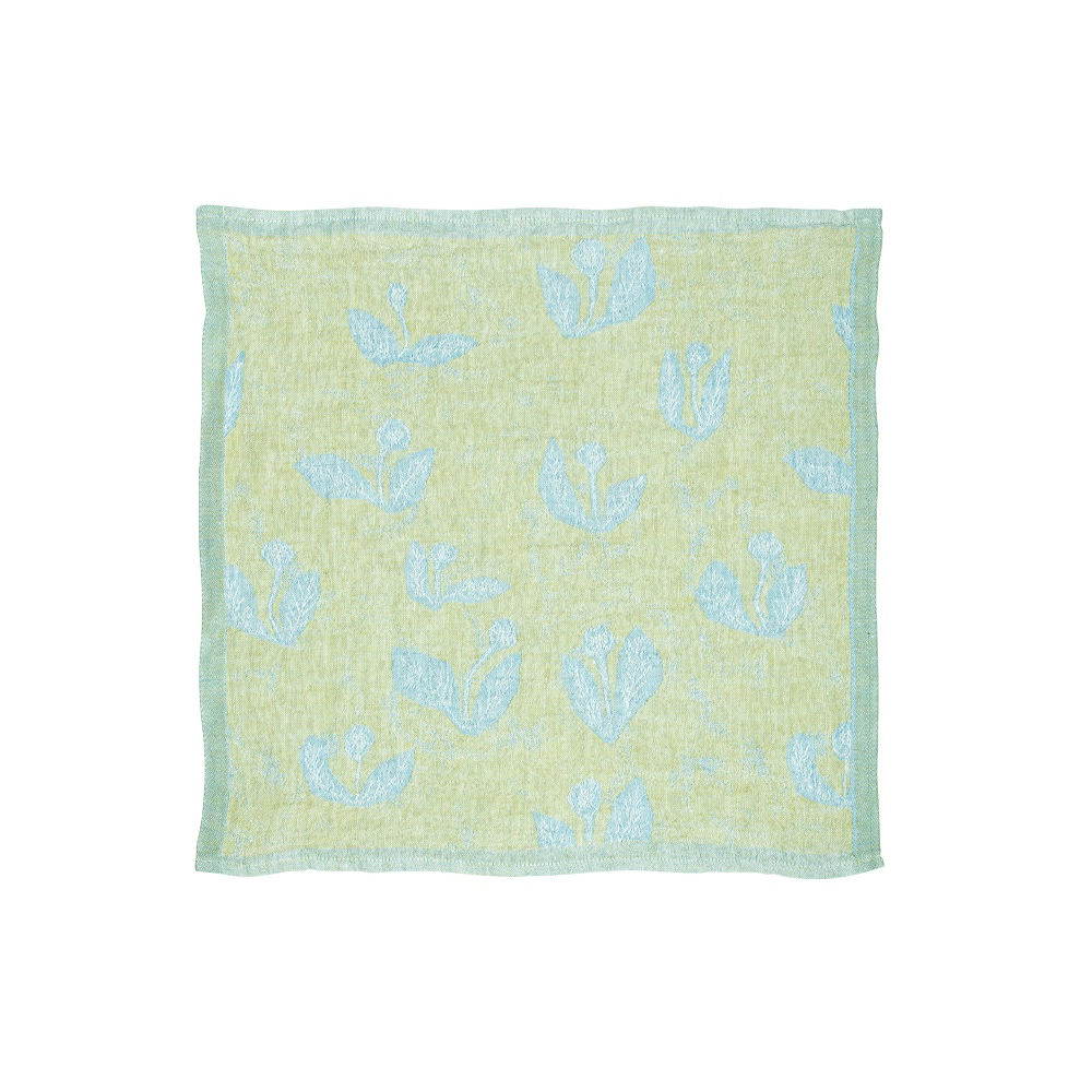 KESÄKUKKA タオル 46x46cm lime-light blue（LAPUAN KANKURIT ラプアンカンクリ）