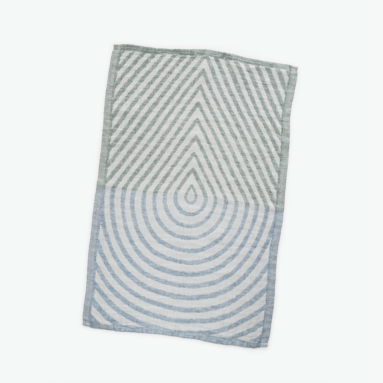 METSÄLAMPI タオル 46x70cm white-green-rainy blue（LAPUAN KANKURIT ラプアンカンクリ）