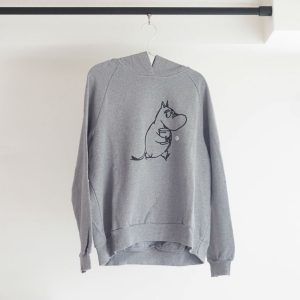 People Tree Moomin ムーミン オーガニックコットン ビッグシルエットパーカー グレー