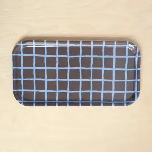 Fine Little Day トレー 43 × 22 cm RUTIG TRAY, BROWN/BLUE