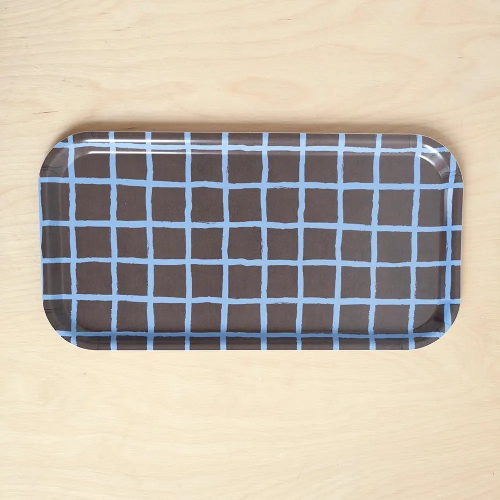 Fine Little Day トレー 43 × 22 cm RUTIG TRAY, BROWN/BLUE