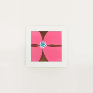 AIRY FLOWER pink アートポスター ELEMENTI ART 20×20cm a good view