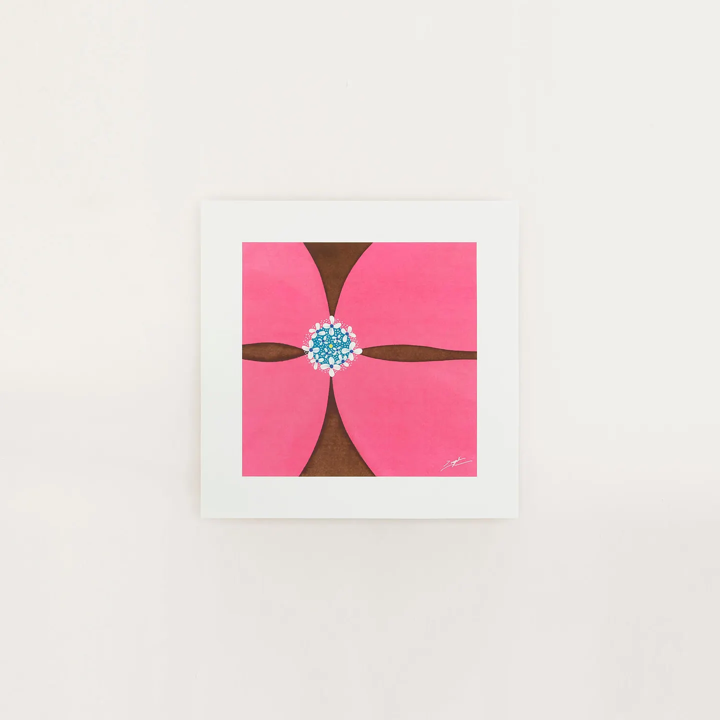 AIRY FLOWER pink アートポスター ELEMENTI ART 20×20cm a good view