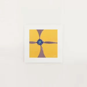 AIRY FLOWER yellow アートポスター ELEMENTI ART 20×20cm a good view
