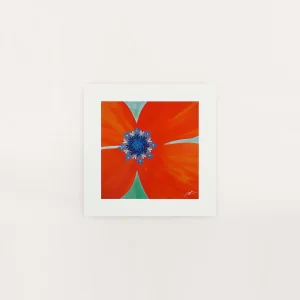 AIRY FLOWER orange アートポスター ELEMENTI ART 20×20cm a good view