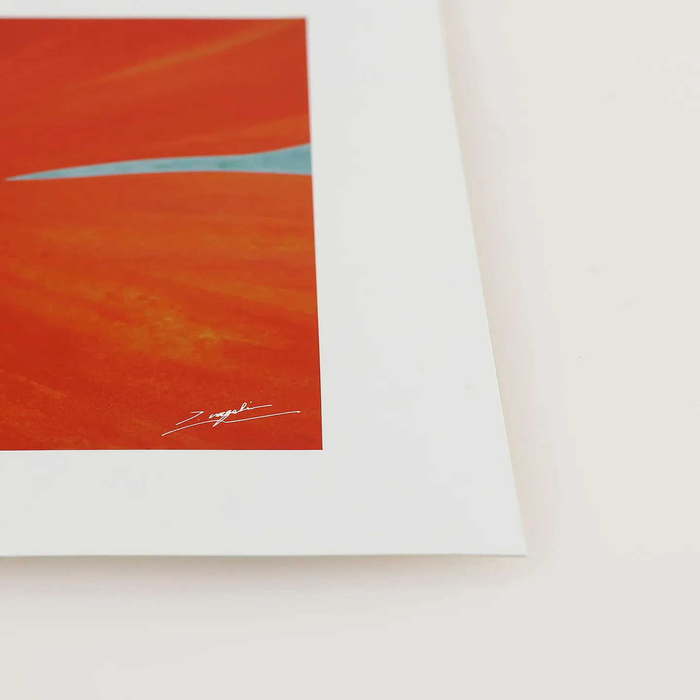 AIRY FLOWER orange アートポスター ELEMENTI ART 20×20cm a good view
