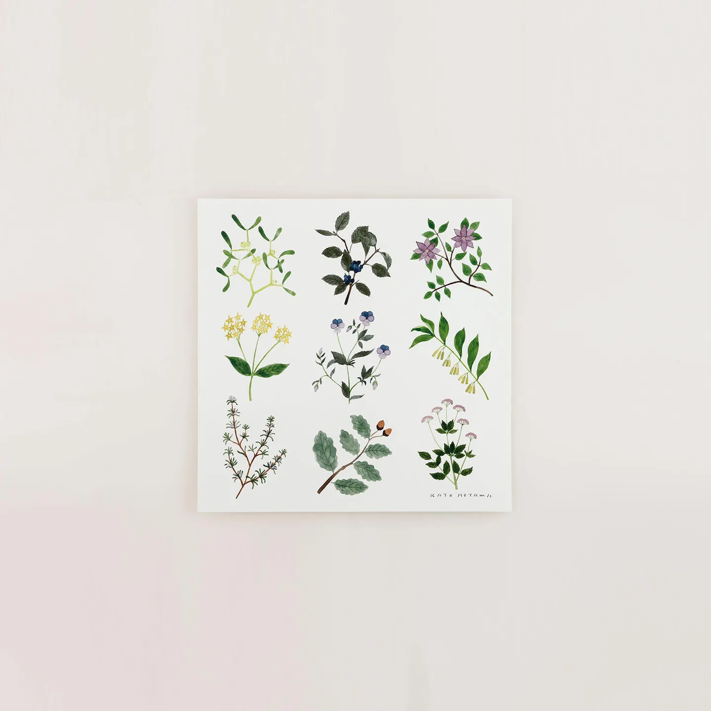 PLANTS アートポスター 20×20cm 青山佳世 a good view