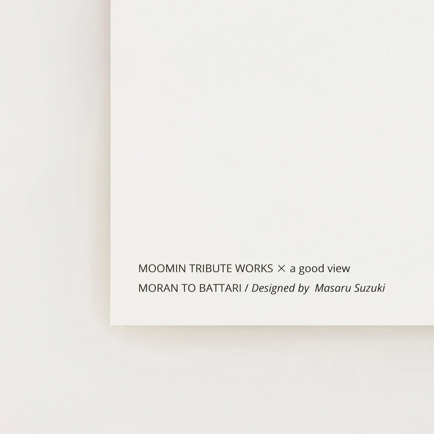 20×20cm MOOMIN TRIBUTE WORKS アートポスターセット モランとばったり ナチュラルフレーム a good view