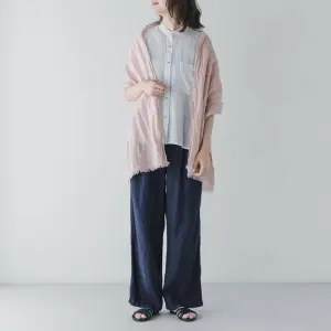 lino e lina ショール ペールピンク