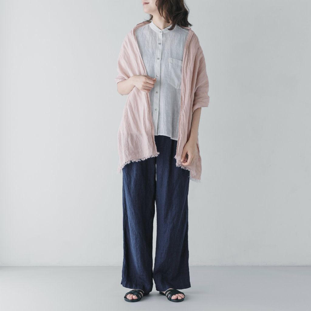 lino e lina ショール ペールピンク