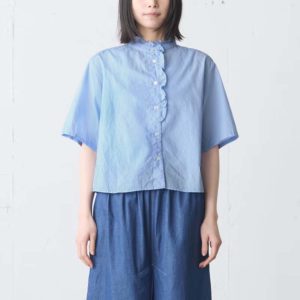 MidiUmi ハースリーブフロントハーフフリルシャツ