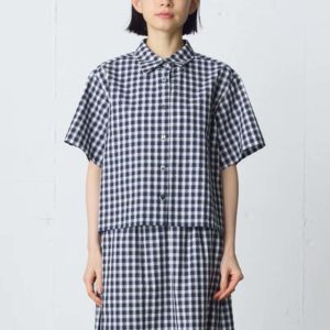 MidiUmi シアサッカーチェックシャツ