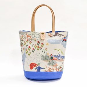 le onde 丸底ミニトートバッグ nigiyaca tote ARS ブルー