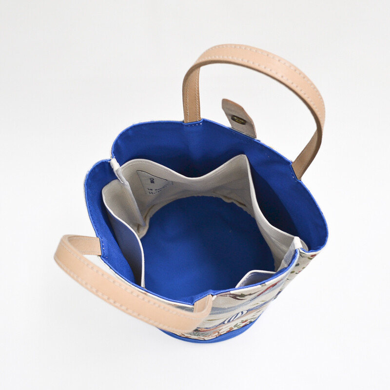 le onde 丸底ミニトートバッグ nigiyaca tote ARS ブルー