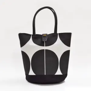 le onde 丸底ミニトートバッグ nigiyaca tote  LAN ブラック