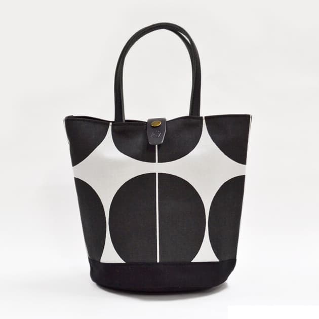 le onde 丸底ミニトートバッグ nigiyaca tote  LAN ブラック