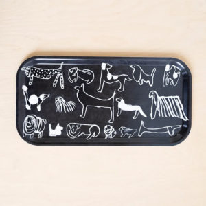 Fine Little Day トレー 43 × 22 cm ドッグ ブラック