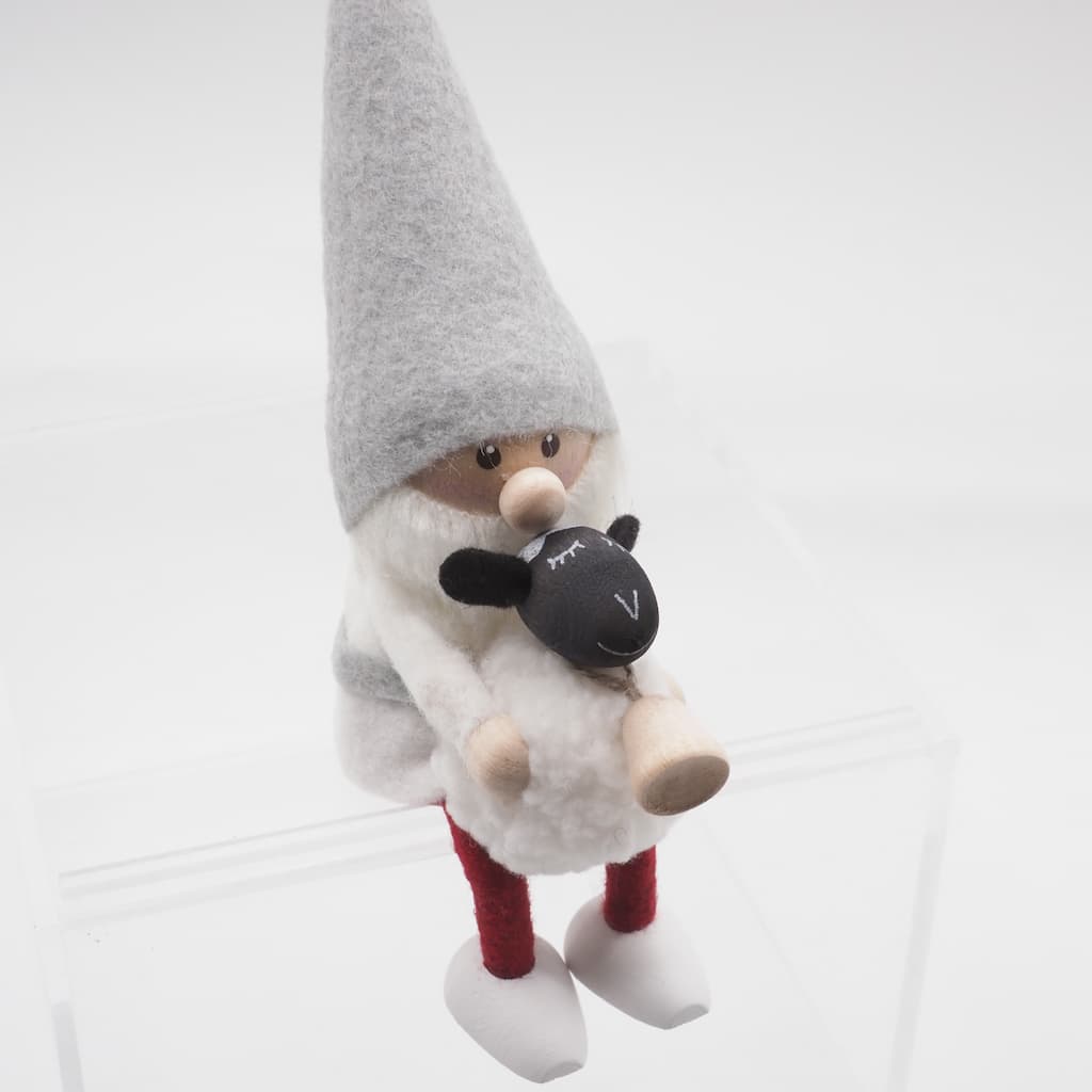 Nordika Nisse ノルディカニッセ 羊を抱えたサンタ ホワイト