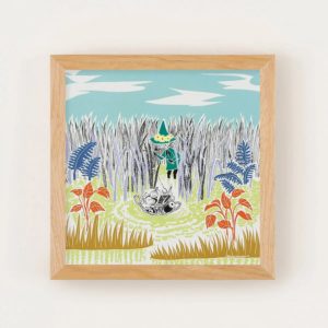 20×20cm a good view スナフキンとリトルミイ MOOMIN TRIBUTE WORKS 鈴木マサル