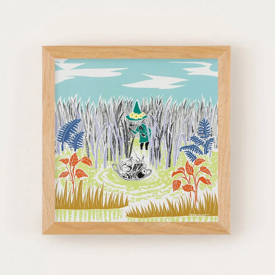 20×20cm a good view スナフキンとリトルミイ MOOMIN TRIBUTE WORKS 鈴木マサル