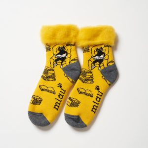 FROM F miau フィンランド製もこもこソックス tuoli ja minä 椅子とわたし イエロー