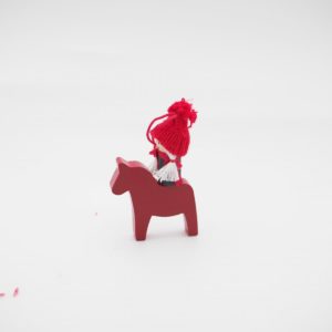 Larssons tra ラッセントレー 馬に乗ったトムテガール
