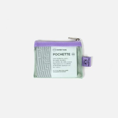 ライラック / ミント PAPIER TIGRE パピエ ティグル メッシュポーチ XSサイズ ライラック × ミント