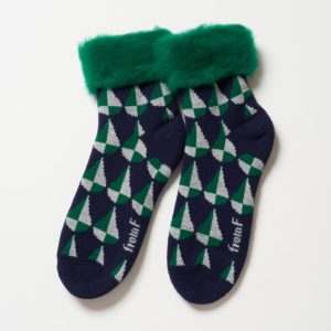 Lサイズ FROM F フィンランド製もこもこソックス pisara / しずく ネイビー