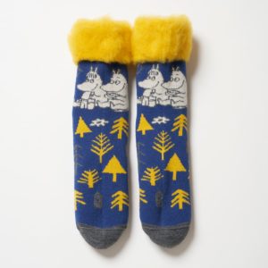 Lサイズ FROM F MOOMIN フィンランド製もこもこソックス Muumipeikko ja Niiskuneiti ムーミン＆フローレン